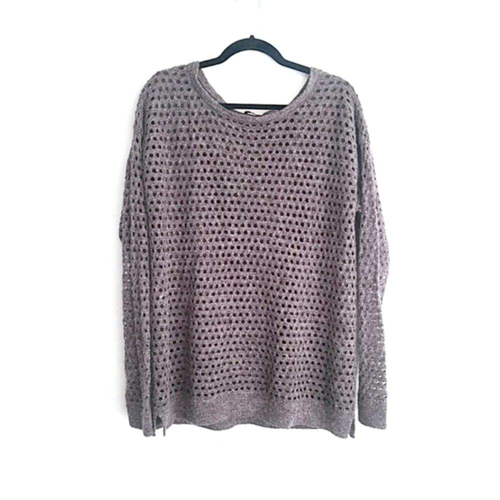 Outback Red Layered-Look Crochet Sweater - XL